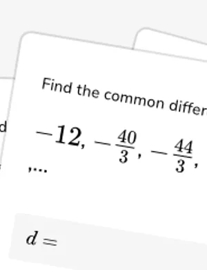 Arithmetic sequences (recursive) worksheet preview