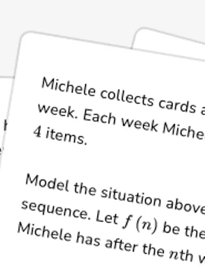 Building arithmetic sequences from a context worksheet preview
