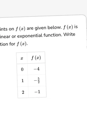 Constructing functions from points worksheet preview