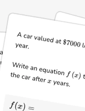 Constructing functions from word problems worksheet preview