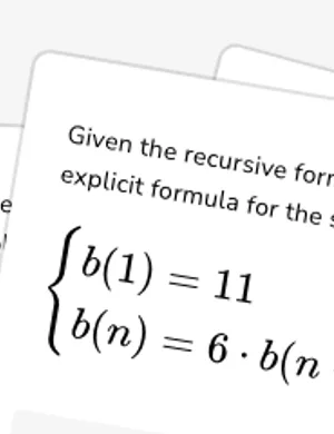Converting between recursive and explicit formulas for geometric sequence worksheet preview