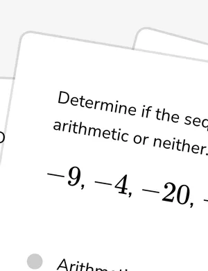 Determine if sequences are arithmetic or geometric worksheet preview