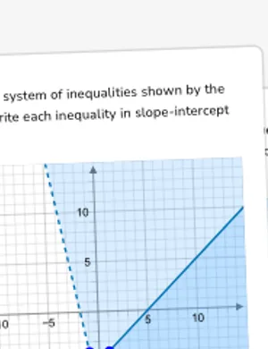 Write systems of linear inequalities from graphs worksheet preview