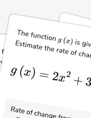 Estimate rate of change at a point worksheet preview