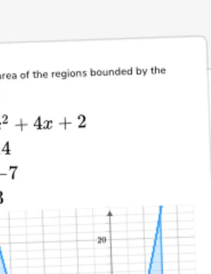 Find area between curves that intersect at several points worksheet preview