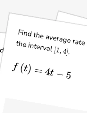 Distinguish between average value and average rate of change worksheet preview