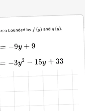 Find area between two curves given functions of y and graph worksheet preview