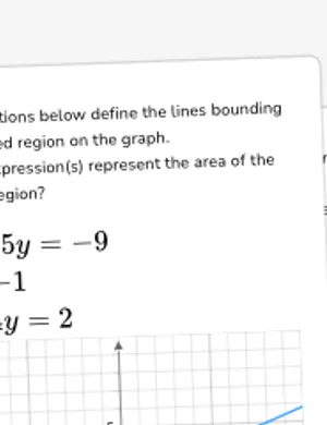 Identify integrals that represent the area of a region worksheet preview