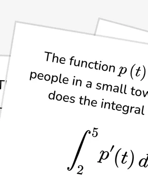 Interpret definite integrals in accumulation problems worksheet preview