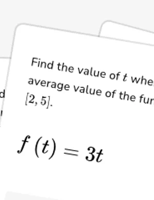 Use the mean value theorem for integrals worksheet preview