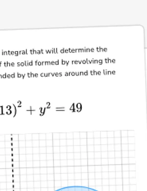 Set up integrals using the washer method: revolving around vertical lines worksheet preview