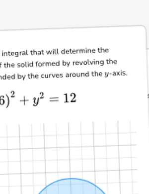 Set up integrals using the washer method: revolving around the y-axis worksheet preview
