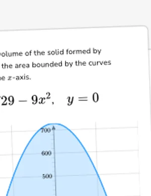 Find volumes using the disc method: revolving around the x-axis worksheet preview