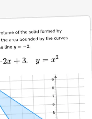 Find volumes using the washer method: revolving around horizontal lines worksheet preview