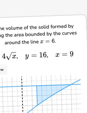 Find volumes using the washer method: revolving around vertical lines worksheet preview