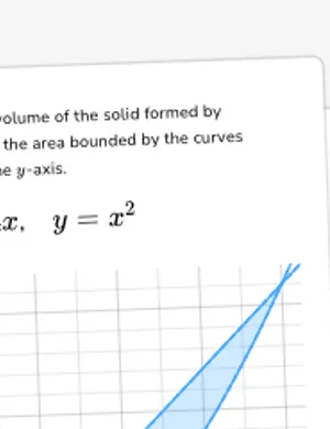 Find volumes using the washer method: revolving around the y-axis worksheet preview
