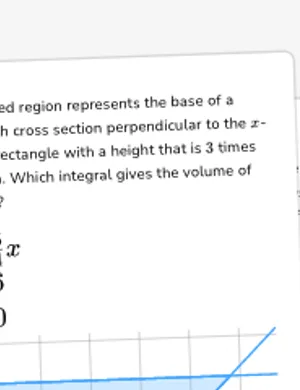 Find basic volumes with rectangular cross sections perpendicular to x axis worksheet preview