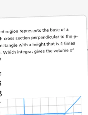 Find basic volumes with rectangular cross sections perpendicular to y axis worksheet preview