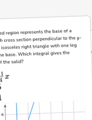 Find basic volumes with triangular cross sections perpendicular to y axis worksheet preview