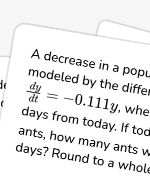 Use exponential growth and decay models with differential equations worksheet preview