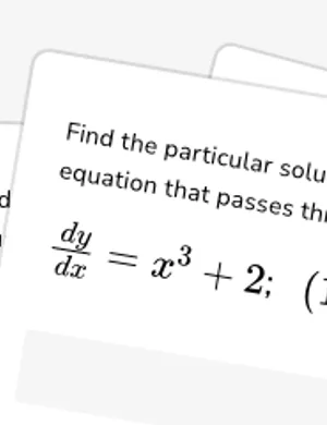 Find particular solutions to differential equations worksheet preview