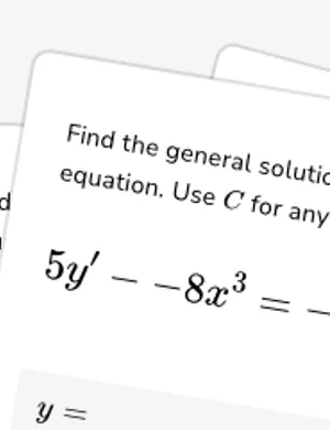 Find general solution to separable equations rearranging y prime worksheet preview