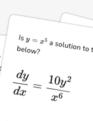 Verify solutions to differential equations worksheet preview