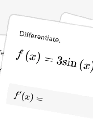 Differentiate sum of common functions worksheet preview