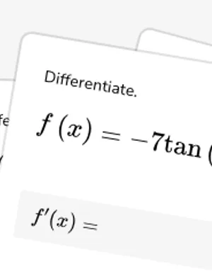 Differentiate tangent, cotangent, secant and cosecant functions worksheet preview