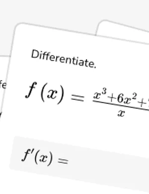 Differentiate using the quotient rule or product rule worksheet preview