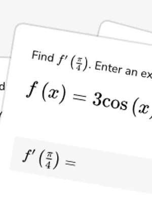 Differentiate sum of common functions at a point worksheet preview