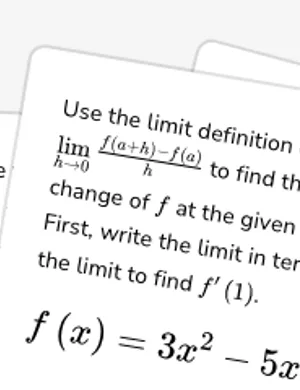 Find instantaneous rate of change using limit as h approaches zero worksheet preview