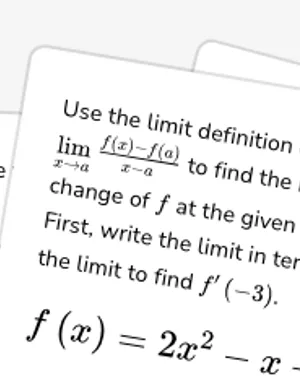 Find instantaneous rate of change using limit as x approaches a worksheet preview