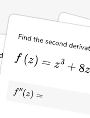 Calculate higher-order derivatives worksheet preview