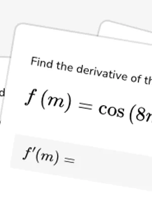 Differentiate sin and cos functions with the chain rule worksheet preview