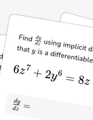 Perform Implicit Differentiation worksheet preview