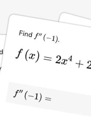 Calculate second and third derivatives at a point worksheet preview