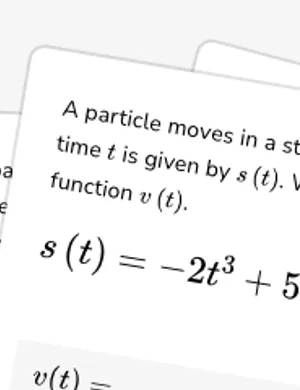 Connect position, velocity, and acceleration functions using derivatives worksheet preview