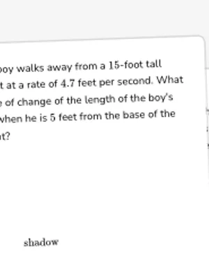 Solve related rates involving angles of elevation or similar triangles worksheet preview