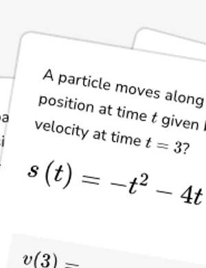 Analyze velocity and acceleration at a point using derivatives worksheet preview