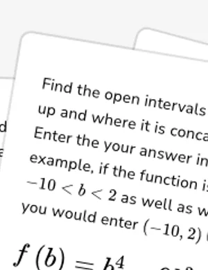 Determining concavity of functions worksheet preview