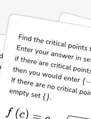 Critical points worksheet preview
