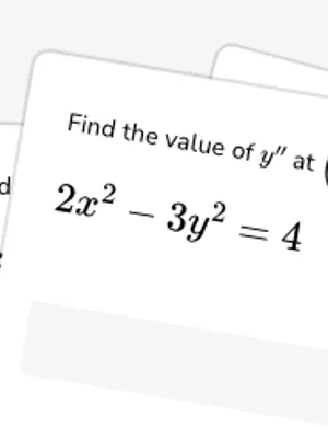 Analyze second derivatives of implicit relations worksheet preview