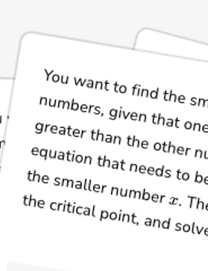 Set up and solve optimization problems worksheet preview
