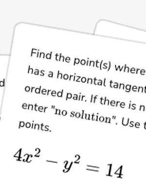 Find where implicit relations have horizontal or vertical tangent lines worksheet preview