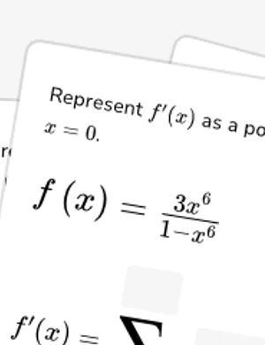 Represent derivatives of functions as power series worksheet preview