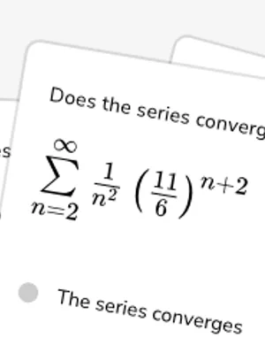 Determine series convergence using the ratio test worksheet preview