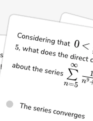 Apply the direct comparison test given a fact worksheet preview