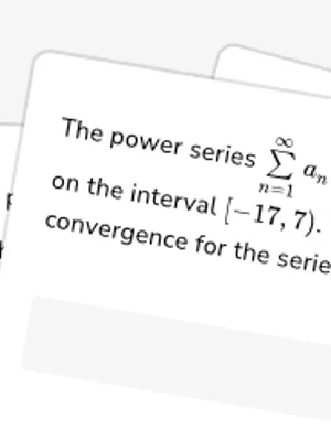 Find the radius of convergence for a power series worksheet preview