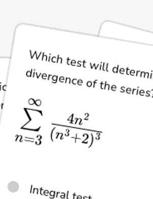 Identify the appropriate test to determine series convergence worksheet preview